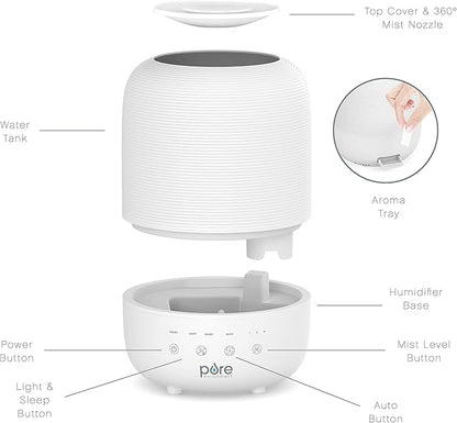 Pure Enrichment® HUME™ Sense Top Fill Humidifier – Large 3L Tank, Auto Mode - Image 4