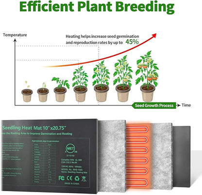 Seedling Heat Mat 8 Pack, Waterproof Warm Hydroponic Plant Heating Mat - Image 6