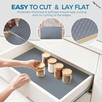 Hersvin Shelf Liners 20 in x 20 ft EVA Drawer Mats, Non-Adhesive Cupboard Pad - Image 5