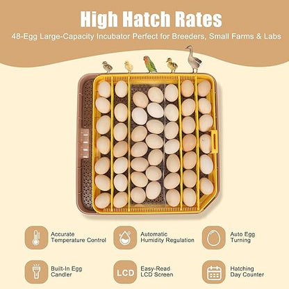 4th Gen - 48 Egg Fully Automatic Incubator, 2026 Upgraded Design, Intelligent - Image 5