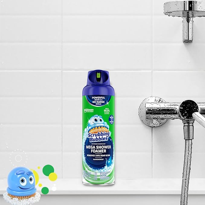 Scrubbing Bubbles Mega Bathroom and Shower Foamer Aerosol, Rainshower Scent - Image 3
