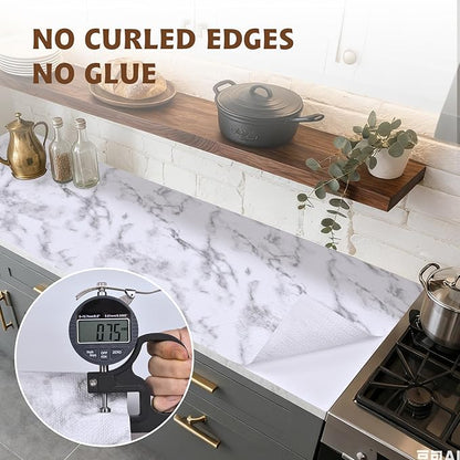 Shelf Liners for Kitchen Cabinets 12in x 20FT, Non Adhesive Drawer Liner Marble - Image 8