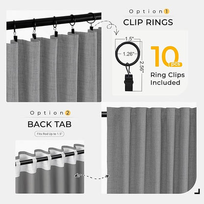 INOVADAY Thermal Sliding Door Curtains 100% Blackout Curtains - Image 4