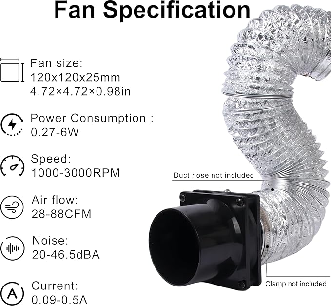 4.72" 12V Exhaust Duct Fan Kits - Image 3