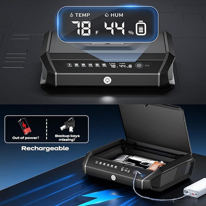 Gun Safe with LCD Display, ≤0.1s Quick Access Handgun Safe - Image 4