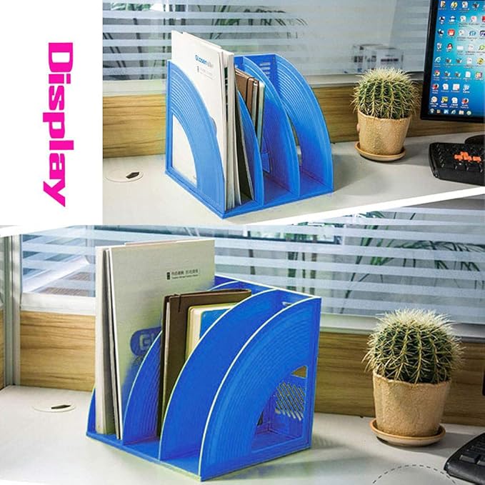 Marte Vanci Magazine File Holder Book Desktop Organizer Plastic Storage Sturdy - Image 4