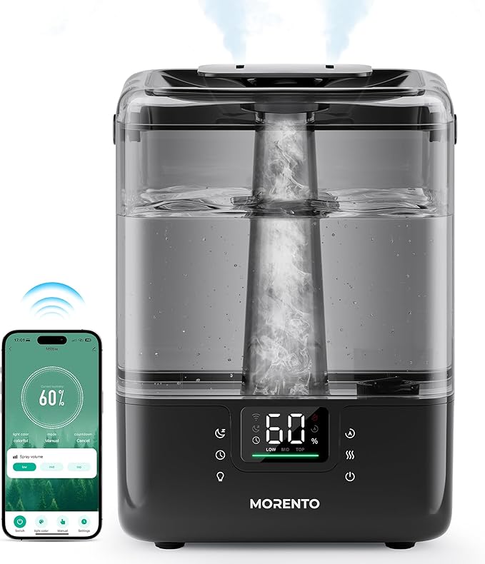 Smart Humidifiers for Bedroom Large Room Home, 6L Cool Mist Top Fill Humidifier by Unknown
