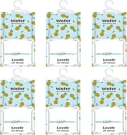6 Pack Moisture Absorber Hanging Bags, Fragrance Free Humidity Packs, Hanging by NICOLEKAY