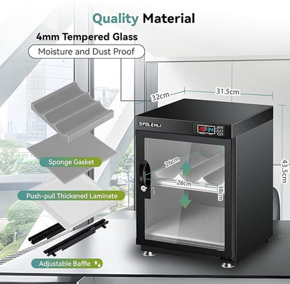 Dry Cabinet Camera Digital Control Dehumidifier 35L Electronic Dry Box - Image 5