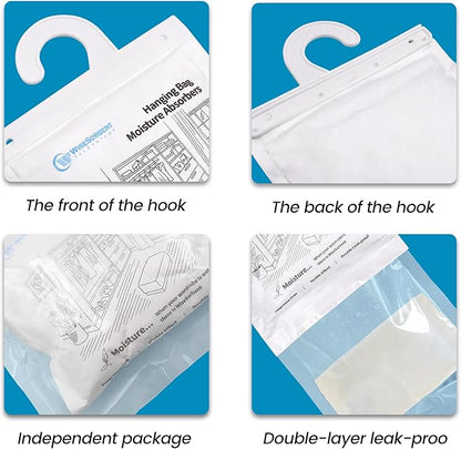 500G 3 Pack Hanging Moisture Absorbers Dehumidifier Bags - Image 5
