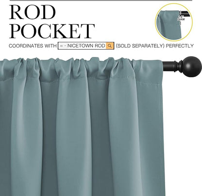 NICETOWN Blackout Curtains for Living Curtains, 2 Panels, 29 by 30, Room - Image 2