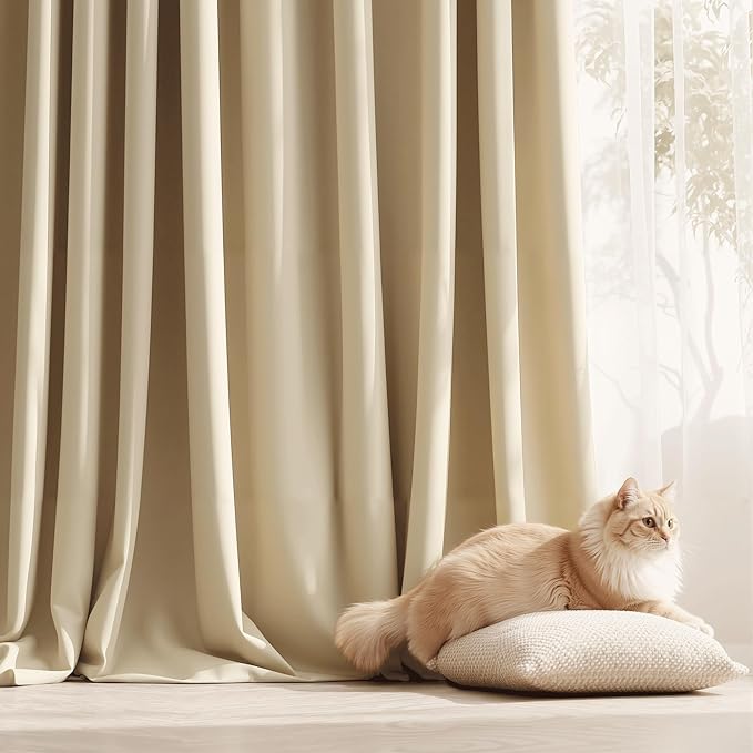 RYB HOME Outdoor Curtains for Patio Waterproof Tab Top Block Sunlight Thermal - Image 7