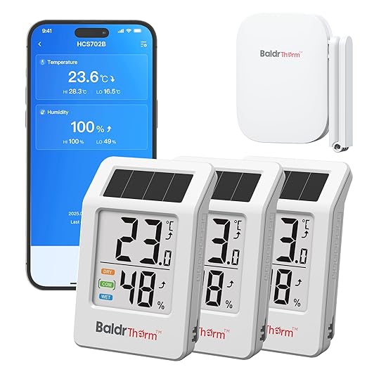 BaldrTherm WiFi Thermometer, Wireless Smart Thermometer, Remote Temperature by BaldrTherm