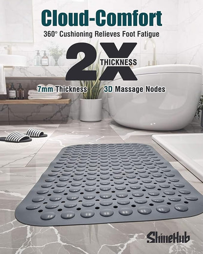 Non-Slip Bath Mat for Tub Shower, TPE Machine Washable Bathroom Essentials - Image 3