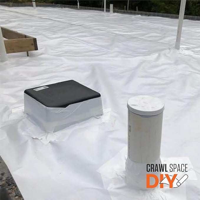Whitecap - Woven Vapor Barrier - 12 Mil, Thick Plastic sheeting, Drop Cloth - Image 5