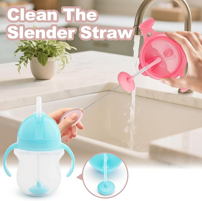 YOTIME Standing Straw Cleaner Brush Set, 4in1 Reusable Straw Brushes - Image 5