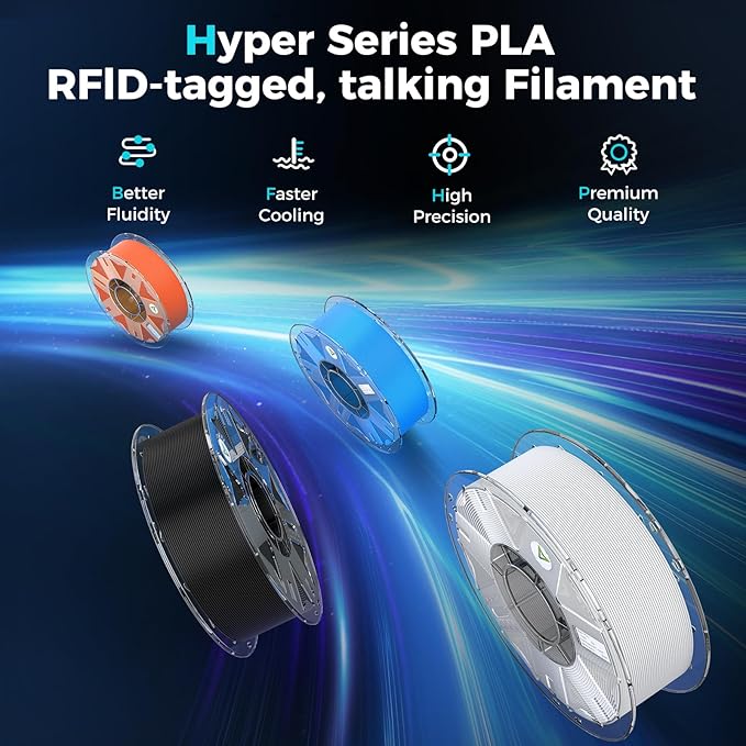 Creality Hyper PLA Filament RFID 3D Printer Filament:High Speed 30-600mm/s - Image 2