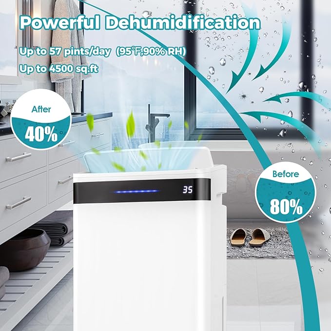 COSTWAY 4, 500 Sq. Ft Dehumidifier - Image 8