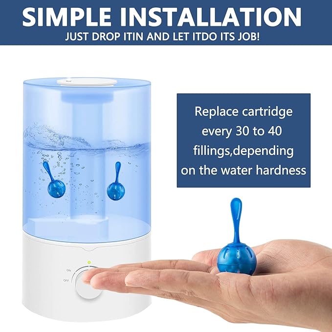 Humidifier Cleaner Ball, 10 Pack, Prevents Hard Water Build-up & Mold, - Image 4