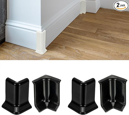 uxcell Self Adhesive Baseboard Corner Blocks, 2.2 Inch Wall Edge Corner by uxcell