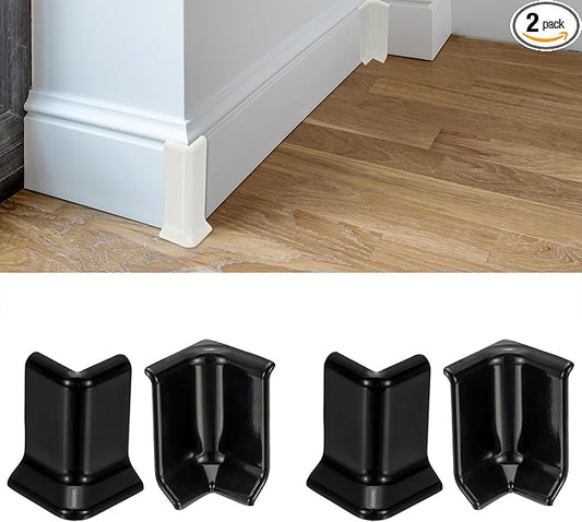 uxcell Self Adhesive Baseboard Corner Blocks, 2.2 Inch Wall Edge Corner by uxcell