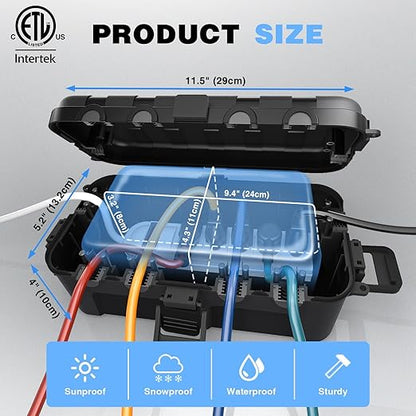 Flemoon Outdoor Electrical Box Waterproof, Medium Weatherproof Electrical Box - Image 3