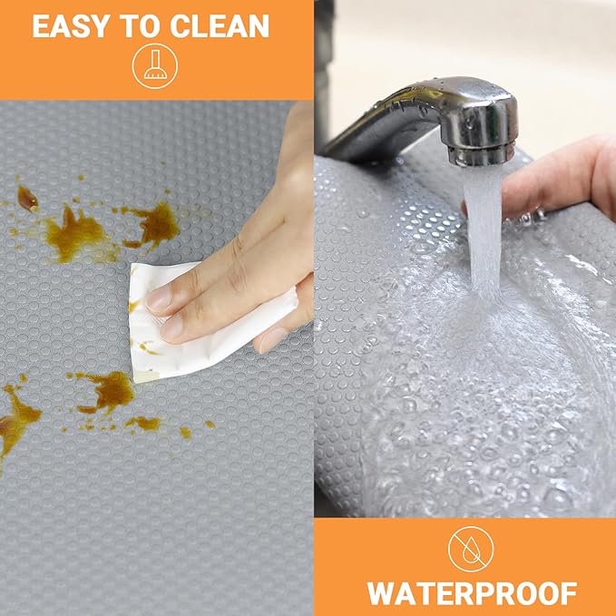 FLPMIX Shelf Liner Light Gray: Waterproof Kitchens Drawer Mat 15 X 240 Inch - Image 5