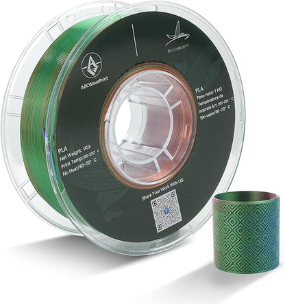 PLA 3D Printer Filament, Triple Color Silk PLA Filament, Dimensional Accuracy by ABCWavePrint