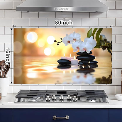 NYZE Kitchen Backsplash Stickers Waterproof Stove Backsplash Protector - Image 2