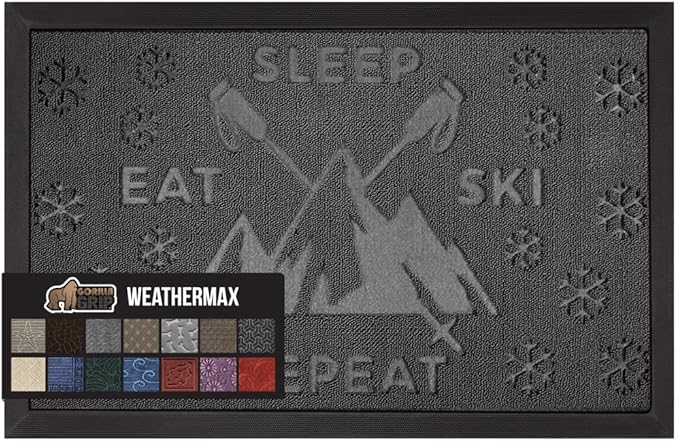 GORILLA GRIP 100% Waterproof All-Season WeatherMax Doormat, US Designed Natural by GorillaGrip