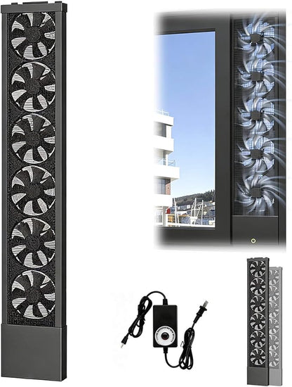 Vertical Window Exhaust Fan for Sliding Windows-Easy Tool-Free Installation by Unknown