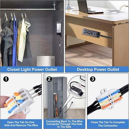 Gun Safe Accessory Electrical Power Outlet Kit，Sekelo Safe Power Outlet Kit - Image 6