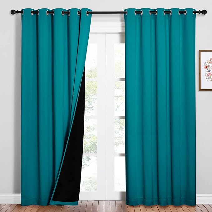 NICETOWN 100% Blackout Window Curtain Panels, Cold and Full Light Blocking by NICETOWN