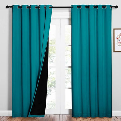 NICETOWN 100% Blackout Window Curtain Panels, Cold and Full Light Blocking by NICETOWN