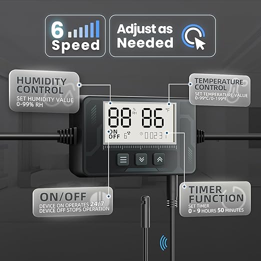 Upgraded 4-Inch Inline Duct household Fan 6 Speed Control - Image 3