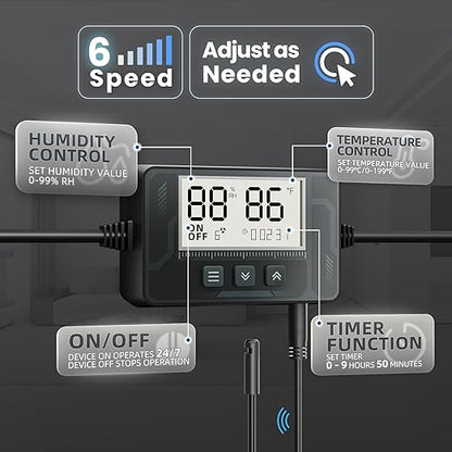 Upgraded 4-Inch Inline Duct household Fan 6 Speed Control - Image 3