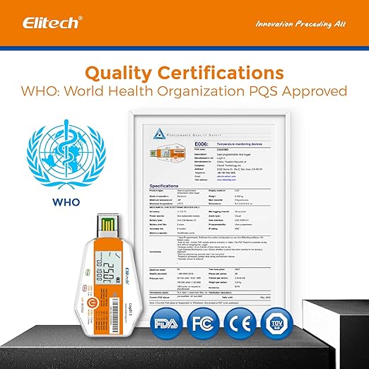 Elitech WHO PQS Certificated 10 Pack Temperature Data Logger 120Days - Image 2