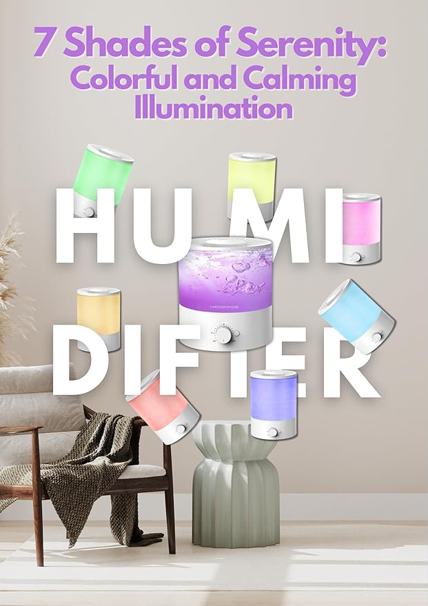 MegaWise Cool Mist Humidifiers for Babies, Home and Office | Super Quiet - Image 2