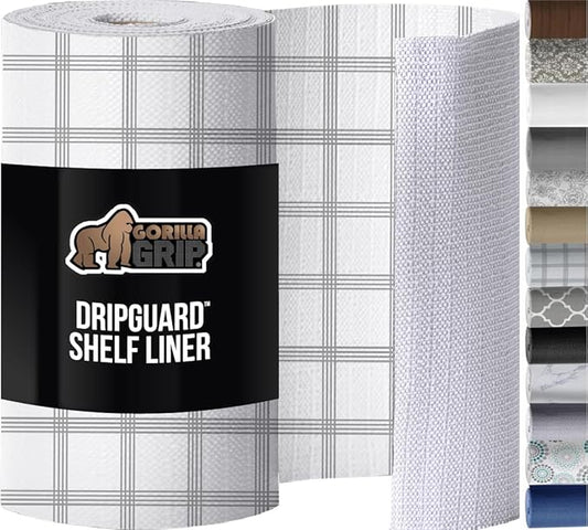 GORILLA GRIP DripGuard Shelf Liner, Non-Adhesive Drawer and Kitchen Cabinet by GorillaGrip