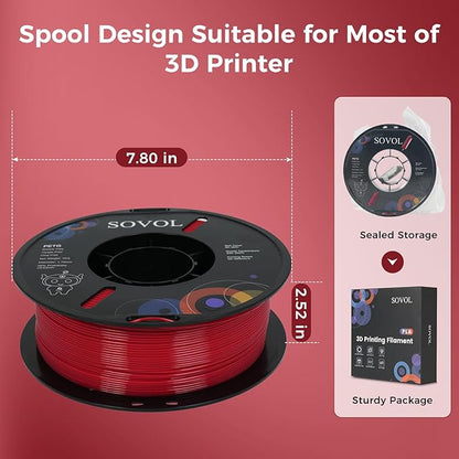 Sovol 3D Printer PETG Filament 1.75mm 1KG, High Precision, Strong Toughness - Image 8