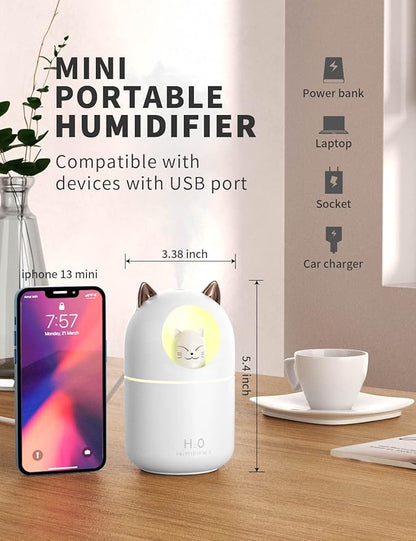 Cool Mist Humidifier, 300ml Mini Humidifiers - Image 2