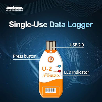 Frigga 5 Pack USB Temperature Data Logger Single Use Temperature Recorder 100 - Image 6