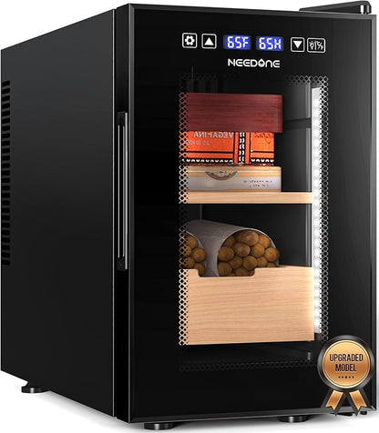 NEEDONE 16L Pro 1S Cigar Humidor, Smart Humidity & Temp Quiet Control, Holds by NEEDONE