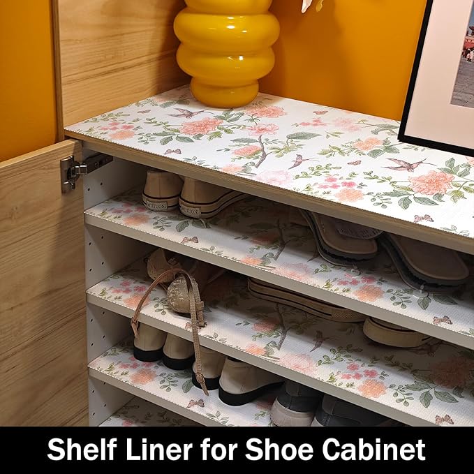 Bird Floral Shelf Liners Non Adhesive and Strong Non-Slip Shelf and Drawer - Image 8