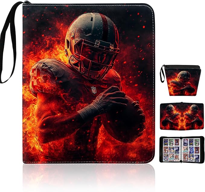 Football Card Binder, 2025 Sports Trading Card by PEPOYO+AI
