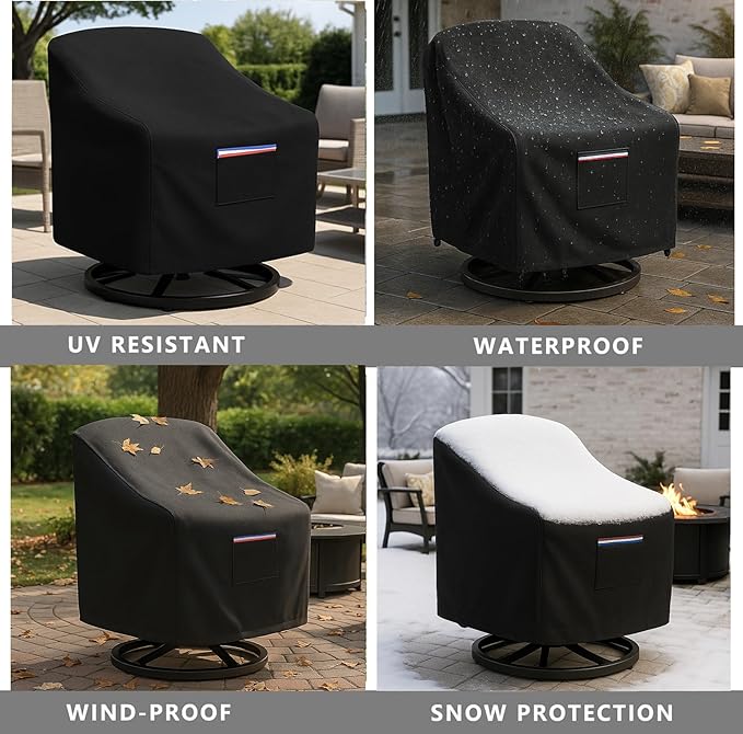 Outdoor Patio Chair Covers Waterproof, 30W x 34D x 38.5H inches Weather - Image 6