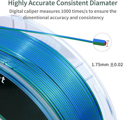 PLA 3D Printer Filament, Triple Color Silk PLA Filament, Dimensional Accuracy - Image 6