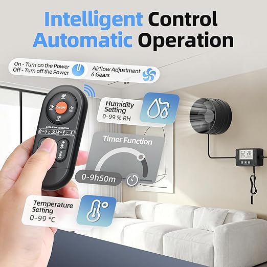 Upgraded 4-Inch Inline Duct household Fan 6 Speed Control - Image 5