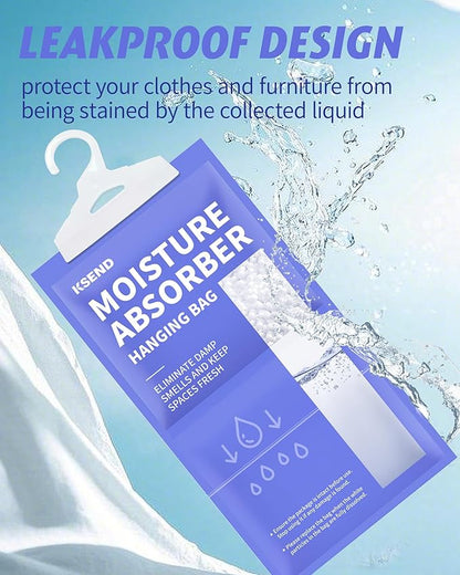Moisture Absorbers 10 Pack, 9.8 Oz Compact Dehumidifier Bags & Packs, Moisture - Image 6