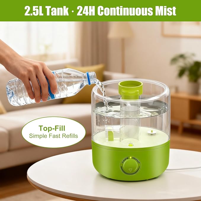 Terrarium Humidifier 2.5L – Top-Fill Ultrasonic Reptile Mister System, - Image 5